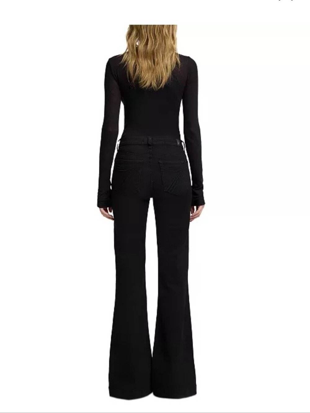 7 For All Mankind Dojo Jean In Night Black - Picture 8 of 11